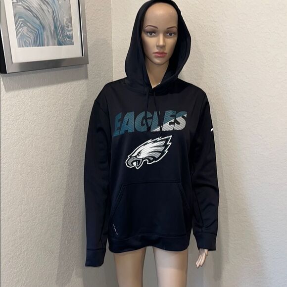 Nike Black Hoodie with Eagles Logo - Picture 1 of 7